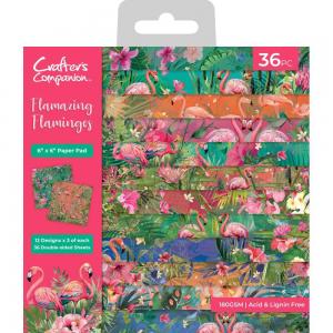 Crafter's Companion 6" x 6" Paper Pad - Flamazing Flamingos [FLFL-PAD6]