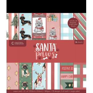 Crafter's Companion 6" x 6" Paper Pad - Santa Paws [CC-SP-PAD6]