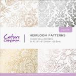 Crafter's Companion 8" x 8" Foiled Vellum Pad - Heirloom Patterns [CC-VELPAD8-HP]