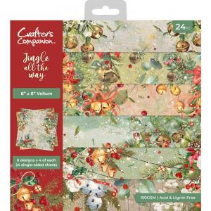 Crafter's Companion 8" x 8" Vellum Pad - Jingle All The Way [JATW-VELPAD8]