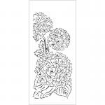 The Crafter's Workshop 4" x 9" Slimline Stencil - Hydrangea Bouquet [TCW2337]