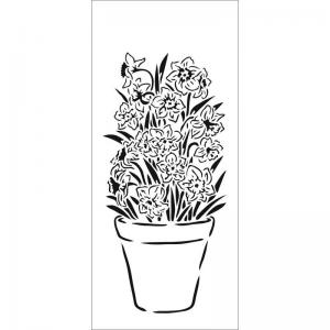 The Crafter's Workshop 4" x 9" Slimline Stencil - Jonquils [TCW2334]