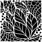 The Crafter's Workshop 6" x 6" Template - Abstract Leaves [TCW1083s]