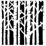 The Crafter's Workshop 6" x 6" Template - Birch Trees [TCW1052s]
