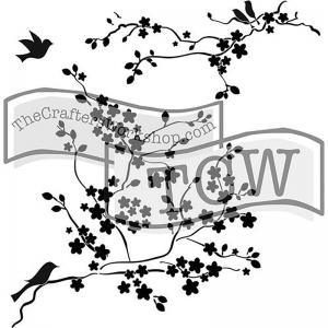 The Crafter's Workshop 6" x 6" Template - Cherry Blossoms [TCW177s]
