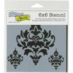 The Crafter's Workshop 6" x 6" Template - Damask Decor [TCW794s]