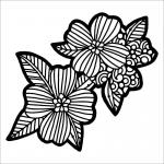 The Crafter's Workshop 6" x 6" Template - Dogwood Pair [TCW984s]