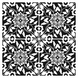 The Crafter's Workshop 6" x 6" Template - Flourish Tile [TCW990s]