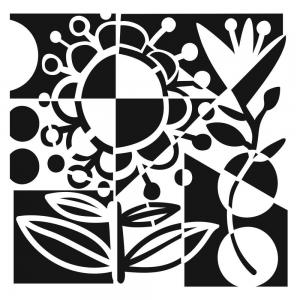 The Crafter's Workshop 6" x 6" Template - Fractured Flower [TCW1077s]