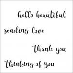 The Crafter's Workshop 6" x 6" Template - Happy Banner Words [TCW1073s]