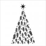 The Crafter's Workshop 6" x 6" Template - Happy Holly Tree [TCW951s]