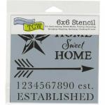 The Crafter's Workshop 6" x 6" Template - Home Sweet [TCW797s]