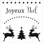 The Crafter's Workshop 6" x 6" Template - Joyeux Noel [TCW950s]