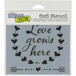 The Crafter's Workshop 6" x 6" Template - Love Grows [TCW798s]