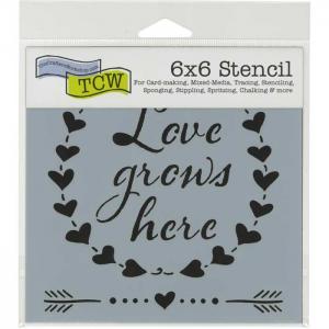 The Crafter's Workshop 6" x 6" Template - Love Grows [TCW798s]