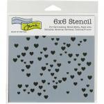 The Crafter's Workshop 6" x 6" Template - Micro Hearts [TCW791s]