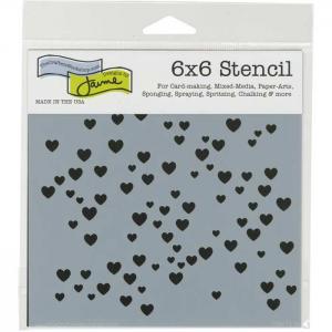 The Crafter's Workshop 6" x 6" Template - Micro Hearts [TCW791s]