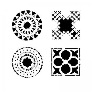 The Crafter's Workshop 6" x 6" Template - Quattro Motifs [TCW856s]
