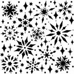 The Crafter's Workshop 6" x 6" Template - Snowflake Sparkles [TCW1057s]