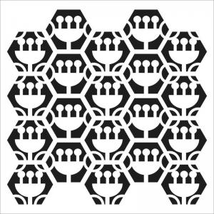 The Crafter's Workshop 6" x 6" Template - Tulip Hexagons [TCW942s]