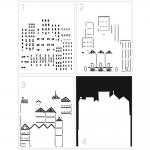 The Crafter's Workshop 8 1/2" x 11" Stencil - A2 Layered Cityscape Buildings [TCW6016]