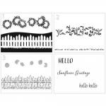 The Crafter's Workshop 8 1/2" x 11" Stencil - A2 Layered Fenced Sunflowers [TCW6019]