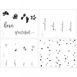 The Crafter's Workshop 8 1/2" x 11" Stencil - A2 Layered Word Flowers [TCW6018]