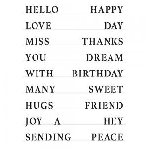 The Crafter's Workshop 8.5" x 11" Stencil - Full Sheet Of Good Words [TCW6036]
