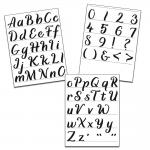 The Crafter's Workshop 8.5" x 11" Stencil Set - Calligraphy Alphabet [TCW6032]
