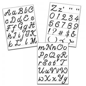 The Crafter's Workshop 8.5" x 11" Stencil Set - Script Alphabet [TCW6029]