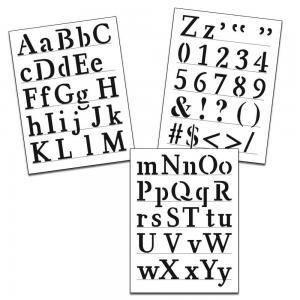The Crafter's Workshop 8.5" x 11" Stencil Set - Traditional Alphabet [TCW6028]
