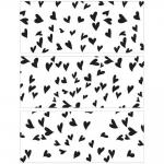 The Crafter's Workshop 8 1/2" x 11" Stencil - Slimline Layered Groovy Hearts [TCW6024]