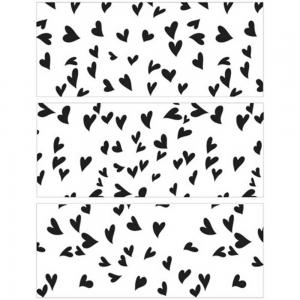 The Crafter's Workshop 8 1/2" x 11" Stencil - Slimline Layered Groovy Hearts [TCW6024]