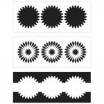 The Crafter's Workshop 8 1/2" x 11" Stencil - Slimline Layered Triple Daisies [TCW6023]