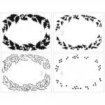 The Crafter's Workshop A2 Card 4 Part Layered Stencil - Holly Wreath [TCW6044]