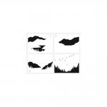 The Crafter's Workshop A2 Card 4 Part Layered Stencil - Mountain Scene [TCW6026]