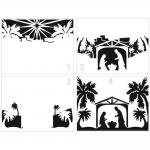 The Crafter's Workshop A2 Card 4 Part Layered Stencil - Nativity Scene [TCW6046]