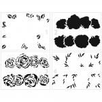 The Crafter's Workshop A2 Card 4 Part Layered Stencil - Rose Banner [TCW6041]
