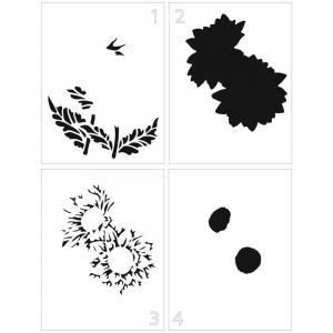The Crafter's Workshop A2 Card 4 Part Layered Stencil - Sunflowers [TCW6058]