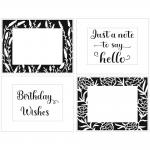 The Crafter's Workshop A2 Cards Layered Stencil - Lavender Peonies Frame [TCW6038]