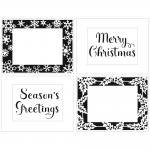 The Crafter's Workshop A2 Cards Layered Stencil - Snowflakes Holly Frame [TCW6047]