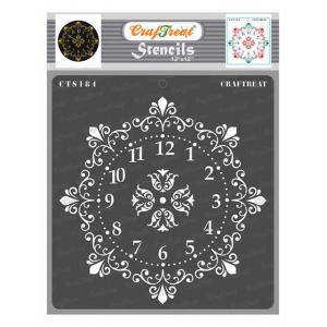 CrafTreat 12" x 12" Stencil - Ornate Clock [CTS184]