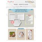 CrafTreat 3D Fold Shapes - Frames - Assorted Shapes White [CFS013]