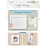CrafTreat 3D Fold Shapes - Frames - Rectangle White [CFS005]