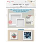 CrafTreat 3D Fold Shapes - Frames - Square Combo White [CFS010]