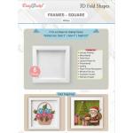 CrafTreat 3D Fold Shapes - Frames - Square White [CFS003]