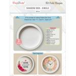 CrafTreat 3D Fold Shapes - Shadow Box - Circle White [CFS009]