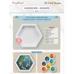 CrafTreat 3D Fold Shapes - Shadow Box - Hexagon White [CFS008]