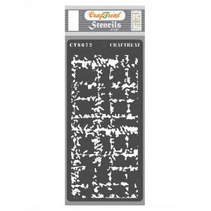 CrafTreat 4" x 8" Stencil - Old Stitched Rug [CTS672]