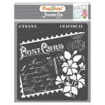 CrafTreat 6" x 6" Stencil - Carte Postale [CTS593]